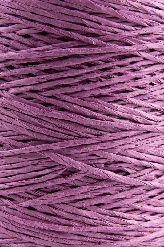 Premium 250 gr Natural Paper Yarn, Raffia Paper Yarn, Raffia, Bag, Placemat, Hat Yarn, 250m Purple-Purple - 2
