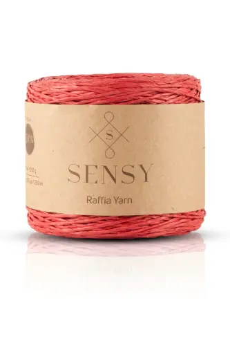Premium 250 gr Natural Paper Yarn, Raffia Paper Yarn, Raffia, Bag, Trivet, Hat Yarn, 250m Red-Red 
