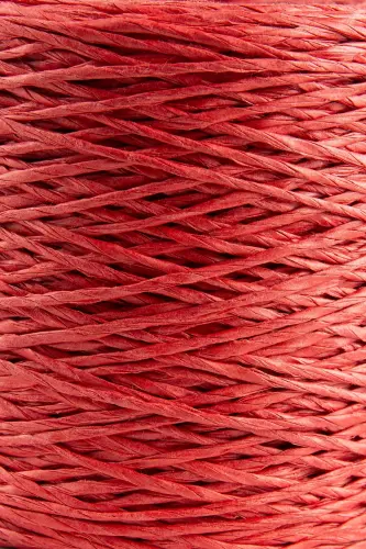 Premium 250 gr Natural Paper Yarn, Raffia Paper Yarn, Raffia, Bag, Trivet, Hat Yarn, 250m Red-Red - 2