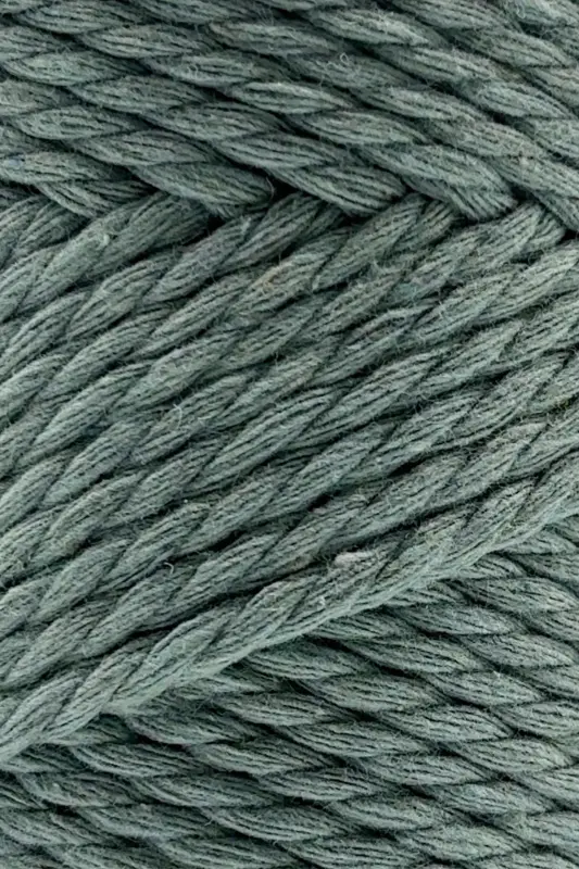 Premium 3 Ply Cotton Combed Macrame Combable Macrame Rope Hobby Yarn Three Ply Sage-Sage - 2