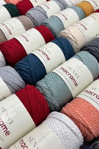 Premium 3 Ply Cotton Combed Macrame Combable Macrame Rope Hobby Yarn Three Ply Sage-Sage - 3