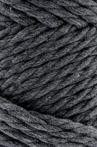 Premium 3 Ply Cotton Combed Macrame Rope Hobby Cord Three Ply Dark Gray-Dark Gray - 2