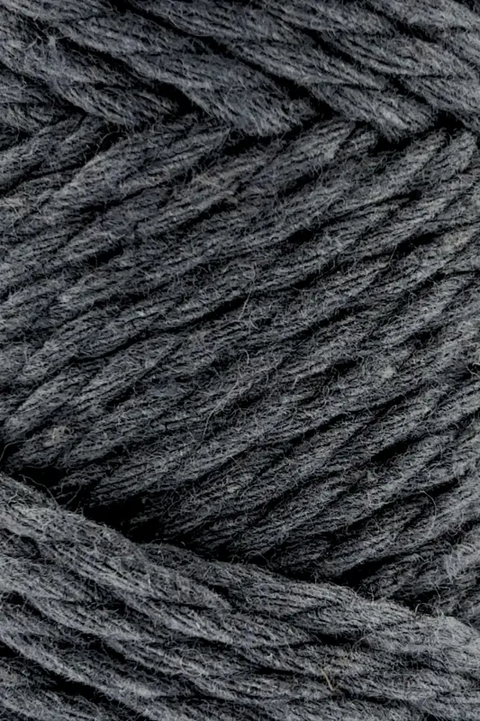 Premium 3 Ply Cotton Combed Macrame Rope Hobby Cord Three Ply Dark Gray-Dark Gray - 2