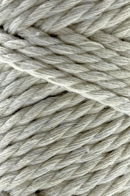 Premium 3 Ply Cotton Combed Macrame Rope Hobby Yarn Natural Three Ply Natural White-Natural White - 2
