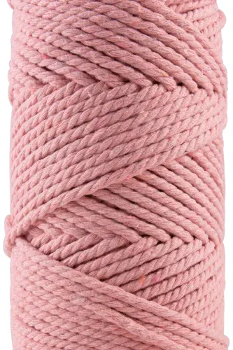 Premium 3 Ply Macrame Cord 3mm Three Ply Combing Macrame Rope Yarn 2-piece Set 500 gr Salmon-Salmon - 2