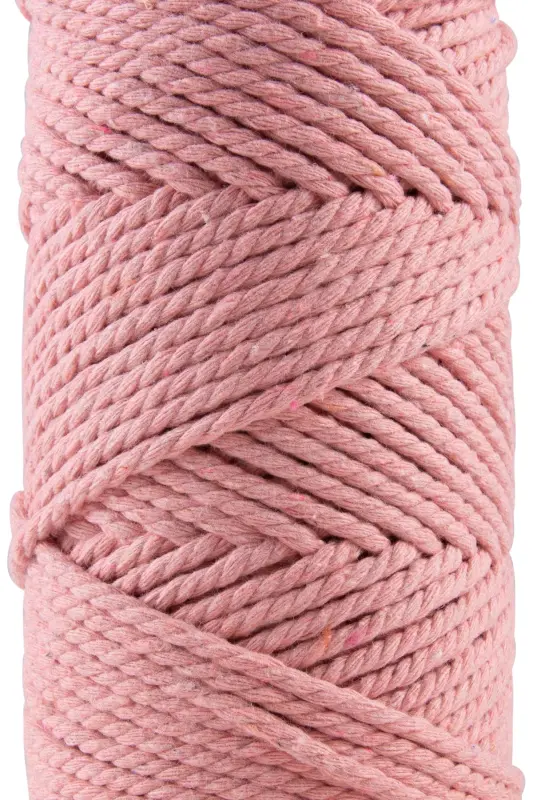 Premium 3 Ply Macrame Cord 3mm Three Ply Combing Macrame Rope Yarn 2-piece Set 500 gr Salmon-Salmon - 2