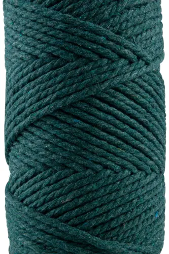 Premium 3-Ply Macrame Cord 3mm Three-Ply Combing Macrame Rope Yarn 2x500 gr Petrol Green-Petrol Green - SENSY (1)