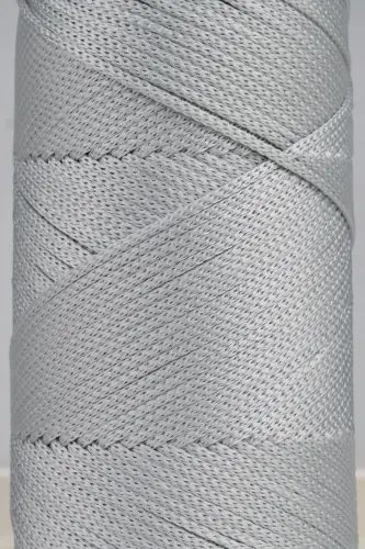 Premium 400 gr Polyester Macrame Yarn 2 Mm 2-Piece Set Light Gray Macrame Yarn Placemat Bag Yarn No: 4-Light Gray - SENSY (1)