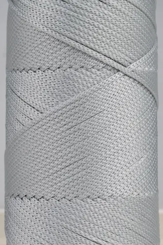 Premium 400 gr Polyester Macrame Yarn 2 Mm 2-Piece Set Light Gray Macrame Yarn Placemat Bag Yarn No: 4-Light Gray - 2