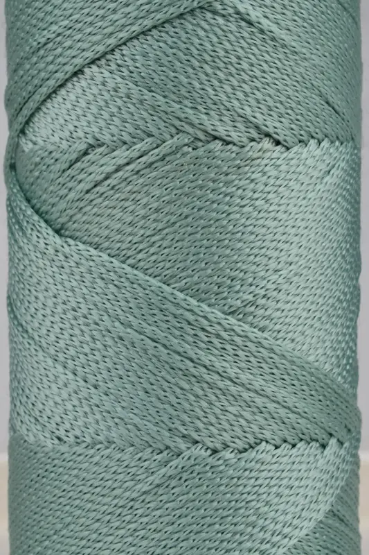 Premium 400 gr Polyester Macrame Yarn 2 Mm 2-Piece Set Sage Macrame Yarn Placemat Bag Yarn No: 4-Sage - 2