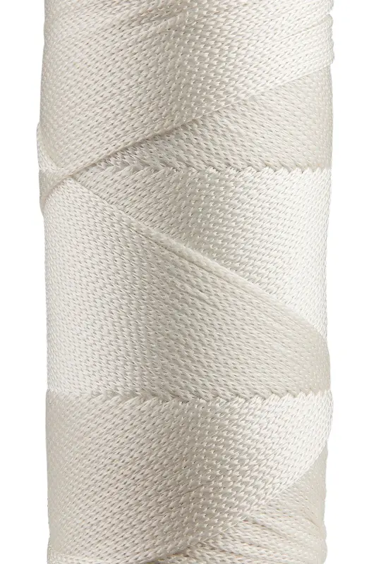 Premium 400 gr Polyester Makrame Ipi 2 Mm 2li Set Ekru Makrame Ip Supla Çanta Ipi No: 4-Ekru - 2