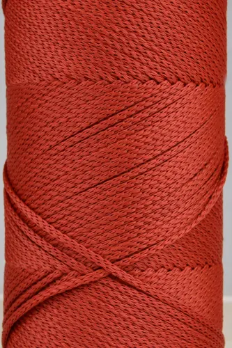 Premium 400 gr Polyester Makrame Ipi 2 Mm 2li Set Kiremit Makrame Ip Supla Çanta Ipi No: 4-Kiremit - SENSY (1)