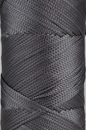 Premium 400 gr Polyester Makrame Ipi 2 Mm 2li Set Koyu Gri Makrame Ip Supla Çanta Ipi No: 4-Koyu Gri - 2