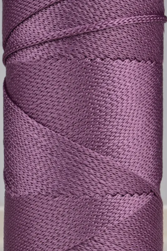 Premium 400 gr Polyester Makrome Ipi 2 Mm 2li Set Mürdüm Makrame Ip Supla Çanta Ipi No: 4 - Mürdüm - 2