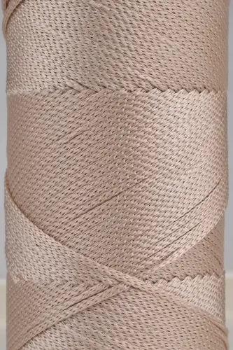 Premium 400 gr Polyester Makrome Ipi 2 Mm 2li Set Sütlü Kahve Makrame Ip Supla Çanta Ipi No: 4-Sütlü Kahve - 2