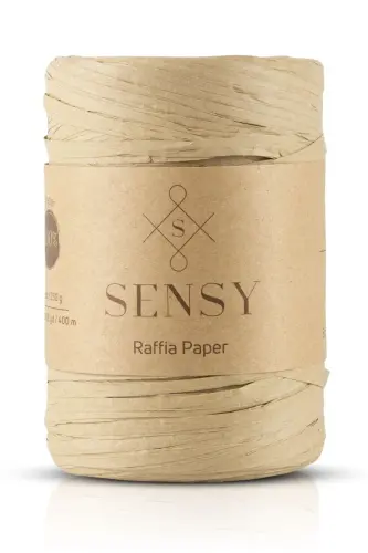 Premium 400 Meter Raffia Yarn Bag Yarn Raffia Yarn Paper Yarn Placemat Yarn 250 Gram Natural-Natural - 10