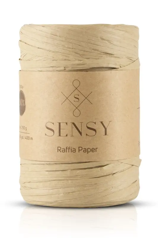 Premium 400 Meter Raffia Yarn Bag Yarn Raffia Yarn Paper Yarn Placemat Yarn 250 Gram Natural-Natural - 10