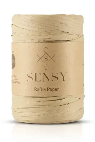 Premium 400 Meter Raffia Yarn Bag Yarn Raffia Yarn Paper Yarn Placemat Yarn 250 Gram Natural-Natural - 1