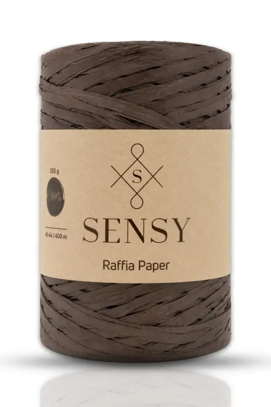 Premium 400 Metr Rafiya Ip Çanta Ipi Raffia Ip Qog'oz Ip Supla Ipi 250 Gram Jigarrang - Jigarrang - SENSY