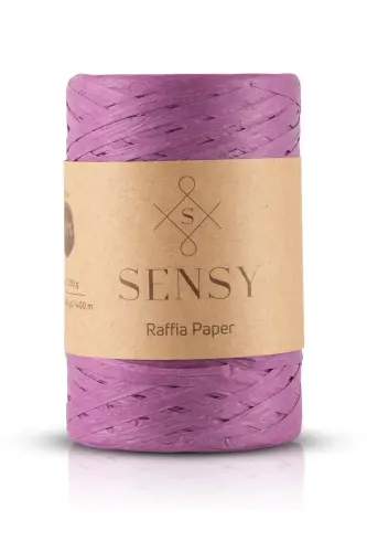 Premium 400 Metr Rafiya Ip Çanta Ipi Raffia Ip Qog'oz Ip Supla Ipi 250 Gram Mor-Mor - 1