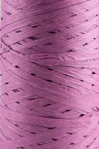 Premium 400 Metr Rafiya Ip Çanta Ipi Raffia Ip Qog'oz Ip Supla Ipi 250 Gram Mor-Mor - 11