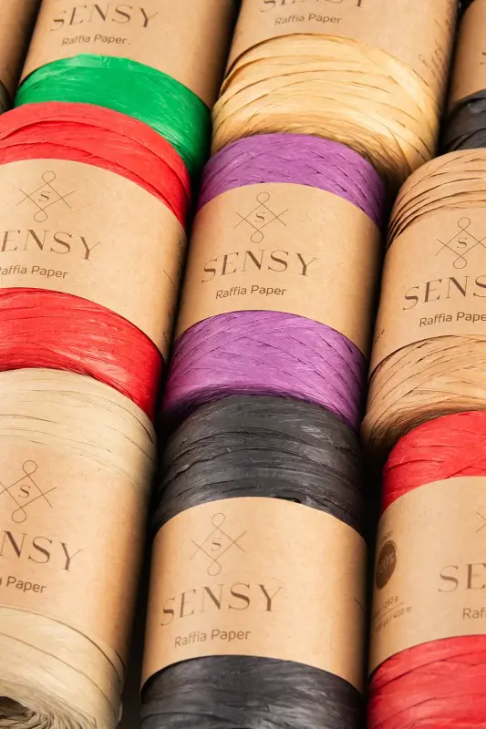 Premium 400 Metr Rafiya Ip Çanta Ipi Raffia Ip Qog'oz Ip Supla Ipi 250 Gram Moviy-Moviy - 8