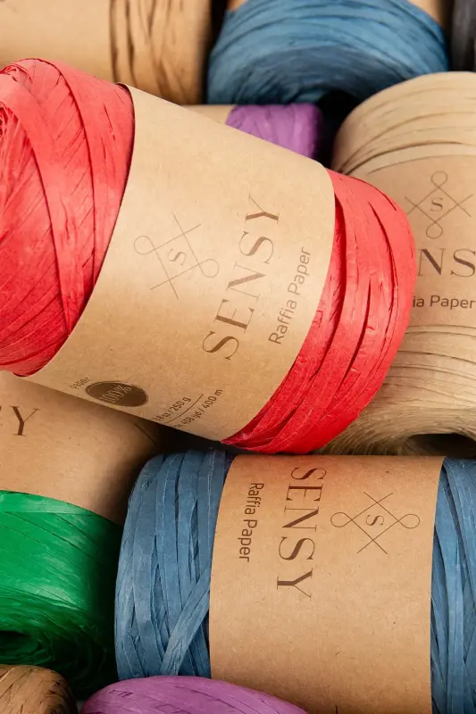 Premium 400 Metr Rafiya Ip Çanta Ipi Raffia Ip Qog'oz Ip Supla Ipi 250 Gram Yashil-Yashil - 17