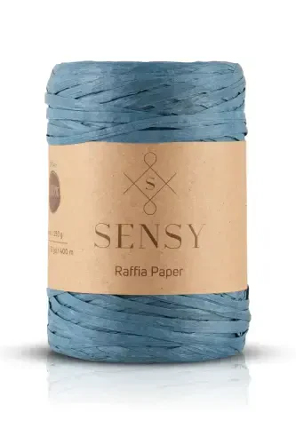 Премиум 400 Метре Рафия Ип Чанта Ипи Raffia Ip Kağıt Ip Supla Ipi 250 Gram Mavi-Mavi - 1