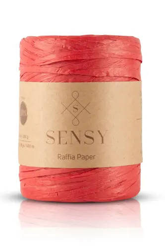 Premium 400 Metre Rafya Ip Çanta Ipi Raffia Ip Kağıt Ip Supla Ipi 250 Gram Kırmızı - Kırmızı 