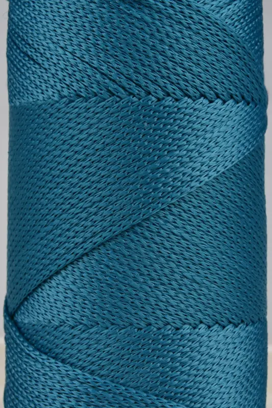 Premium 400gr Polyester Macrame Yarn 2 Mm 2 Set Petrol Blue Macrame Yarn Placemat Bag Yarn No: 4-Petrol Blue - 2