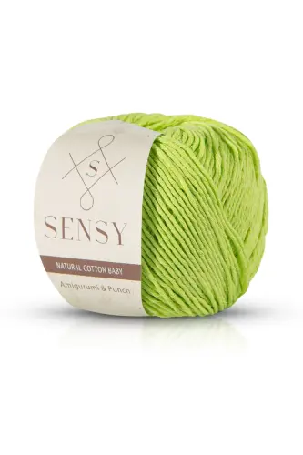 Premium Amigurumi Ipi Punch (PANÇ) Baby Soft Cotton 50 gr Örgü Ip Lime-Lime 