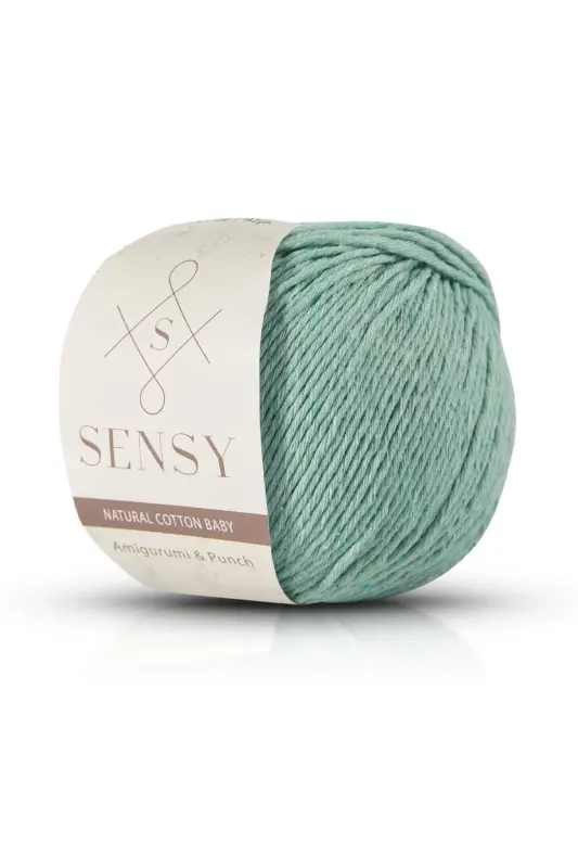 Premium Amigurumi Ipi Punch (PANÇ) Baby Soft Cotton 50 gr Örgü Ip Mint - Mint - SENSY