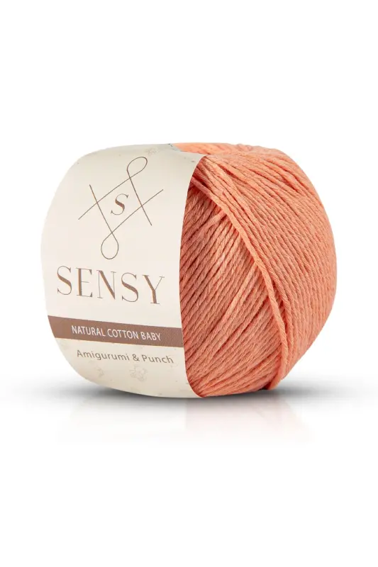 Premium Amigurumi Ipi Punch (PANÇ) Baby Soft Cotton 50 gr O‘rg‘u Ip Ochiq Somon-Ochiq Somon - SENSY