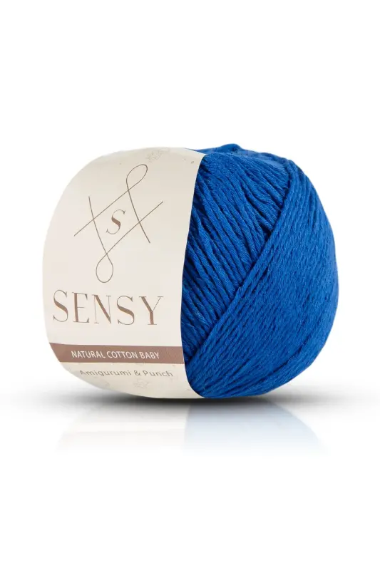 Premium Amigurumi Ipi Punch (PANÇ) Baby Soft Cotton 50 gr Örgü Ip Saks Mavisi-Saks Mavisi - 5