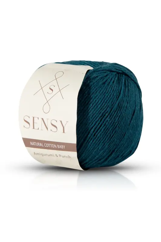 Premium Amigurumi Ipi Punch (PANÇ) Baby Soft Cotton 50 gr Örgü Ipi Petrol Mavisi - Petrol Mavisi - SENSY