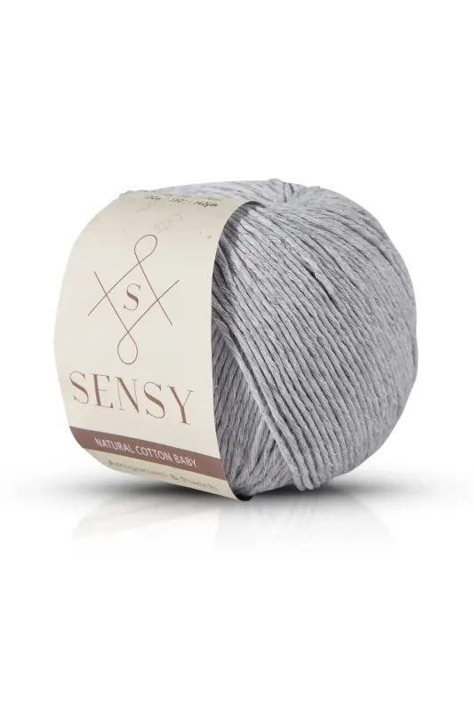 Premium Amigurumi Ipi Punch (PANÇ) Baby Soft Cotton 50 гр Пряжа Светло-серый-Светло-серый - SENSY