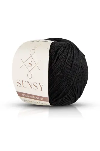 Premium Amigurumi Yarn Punch Baby Soft Cotton 50 gr Knitting Yarn Black-Black 