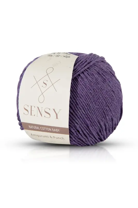 Premium Amigurumi Yarn Punch Baby Soft Cotton 50 gr Knitting Yarn Lilac-Lilac - SENSY