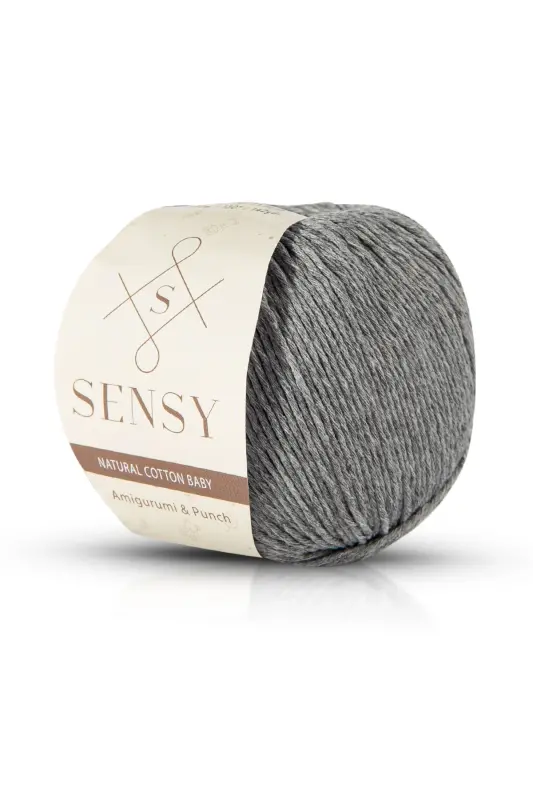 Premium Amigurumi Yarn Punch Baby Soft Cotton 50 gr Knitting Yarn Mid Grey-Mid Grey - 1
