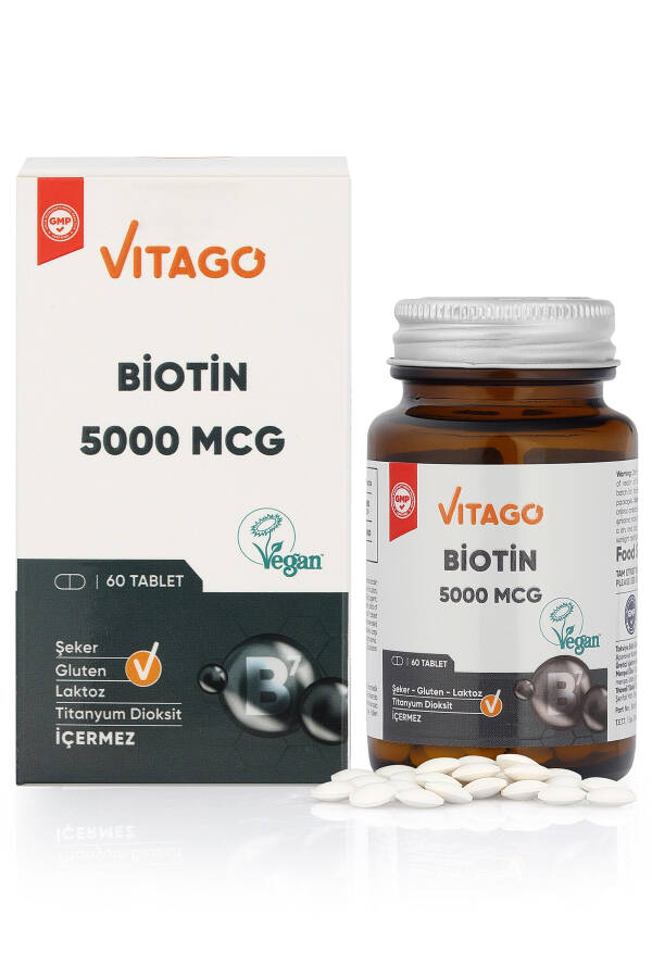 Premium Biotin 5000 Mcg 60 Tablets - 5