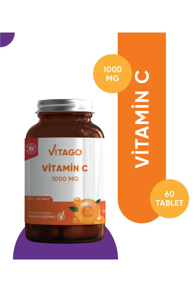 Premium C Vitamini 1000 MG İçeren Tablet Takviye Edici Gıda 60'lı - 1