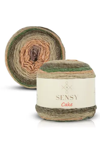 Premium Cake El Örgü Ipi Şal Bluz Aksesuar Ipi Ebruli Ip-564 - 3