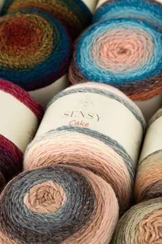 Premium Cake Hand Knitting Yarn Shawl Blouse Accessory Yarn Marbled - 4