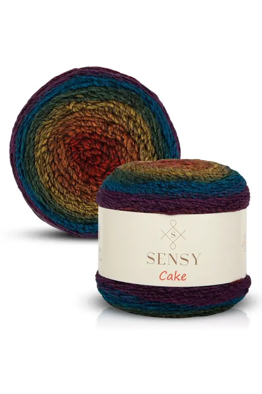 Premium Cake Hand Knitting Yarn Shawl Blouse Accessory Yarn Marbled - 2
