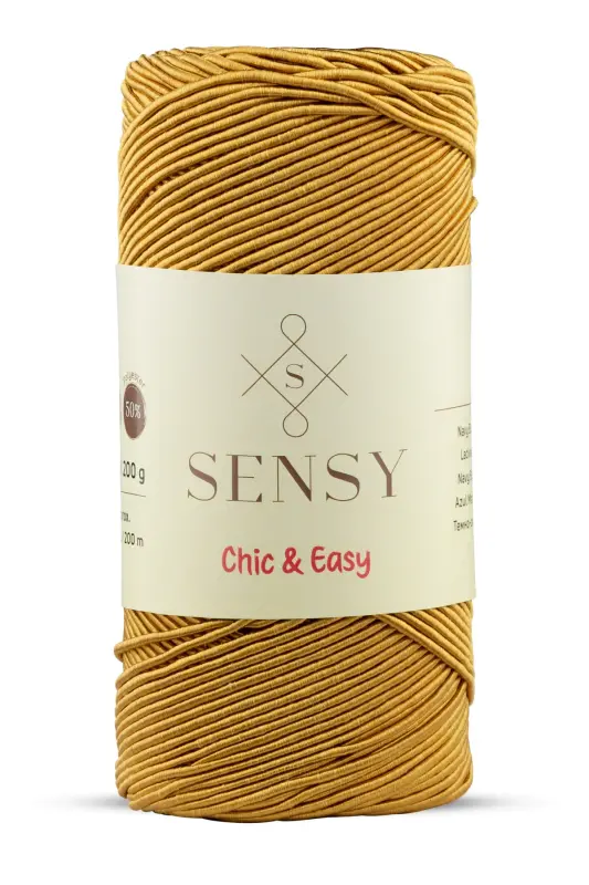 Premium Chic&Easy 200 gr Mumli Ip Pase Ip Supra Ipi Runner Ipi Çanta Ipi Supla Ipi Hardal-Hardal - SENSY