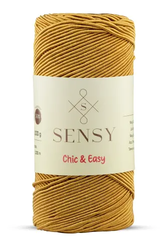 Premium Chic&Easy 200 gr Mumlu İp Pase İp Supra İpi Runner İpi Çanta İpi Supla İpi Hardal-Hardal 