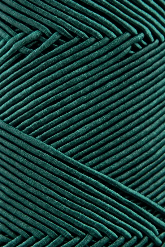 Premium Chic&Easy 200 гр Slim Supra İp Mumlu İp Makrome İp Runner İpi Pase İpYeşil-Yeşil - 2