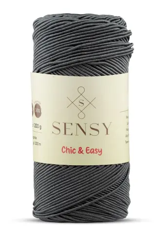 Premium Chic&Easy 200 gr Slim Supra İp Mumlu İp Pasa İp Runner İpi Çanta İpi Pase İpi Koyu Gri-Koyu Gri 