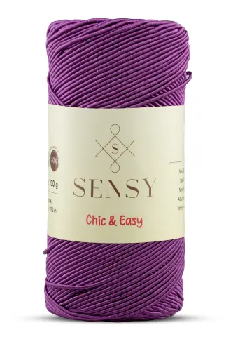 Premium Chic&Easy 200 gr Slim Supra İp Mumlu Makrome İp Runner İpi Çanta İpi Pase İpMor - Mor - 1