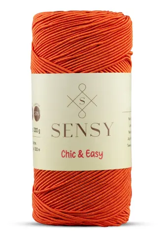 Premium Chic&Easy 200 gr Slim Supra Macrame Yarn Waxed Yarn Runner Yarn Bag Yarn Pase Yarn Orange-Orange 